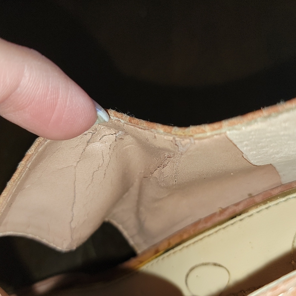 Jessica Simpson Coswell Blush Pink Snake Embossed Faux Leather Pointed Toe Pump - Picture 10 of 11